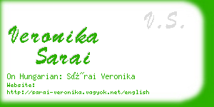 veronika sarai business card